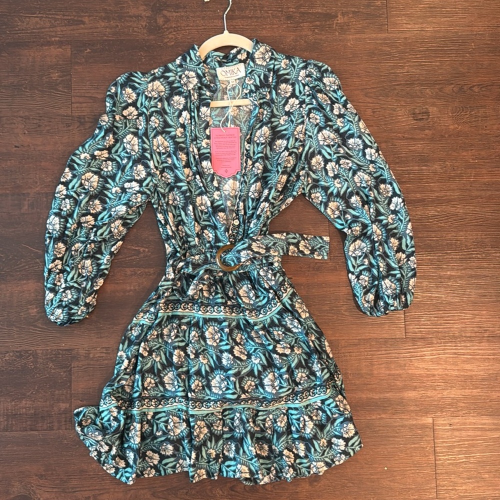 Blue and White Ruffled Tiered Sundress